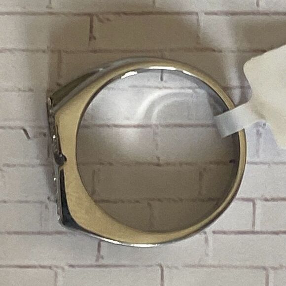 Men's Stainless Steel Crystal Detailed Ring size 10 - Picture 5 of 6